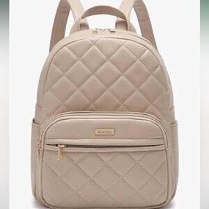 NWT Marvolia Mini Backpack for Women - Vegan Leather Small Fashion Purse Khaki